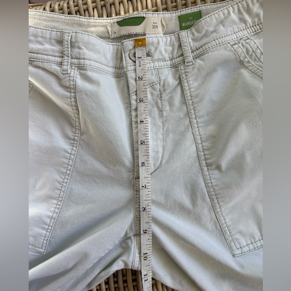 Anthropologie The Wanderer Eyelet Cropped Ankle Utility Pants 28 boho prairie - Picture 9 of 9